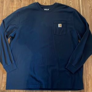 Men’s Long Sleeve Navy Carhartt T-shirt